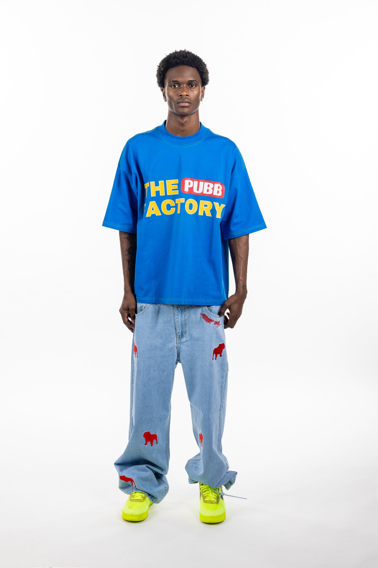 “THE PUBB FACTORY” SHIRT IN BLUE