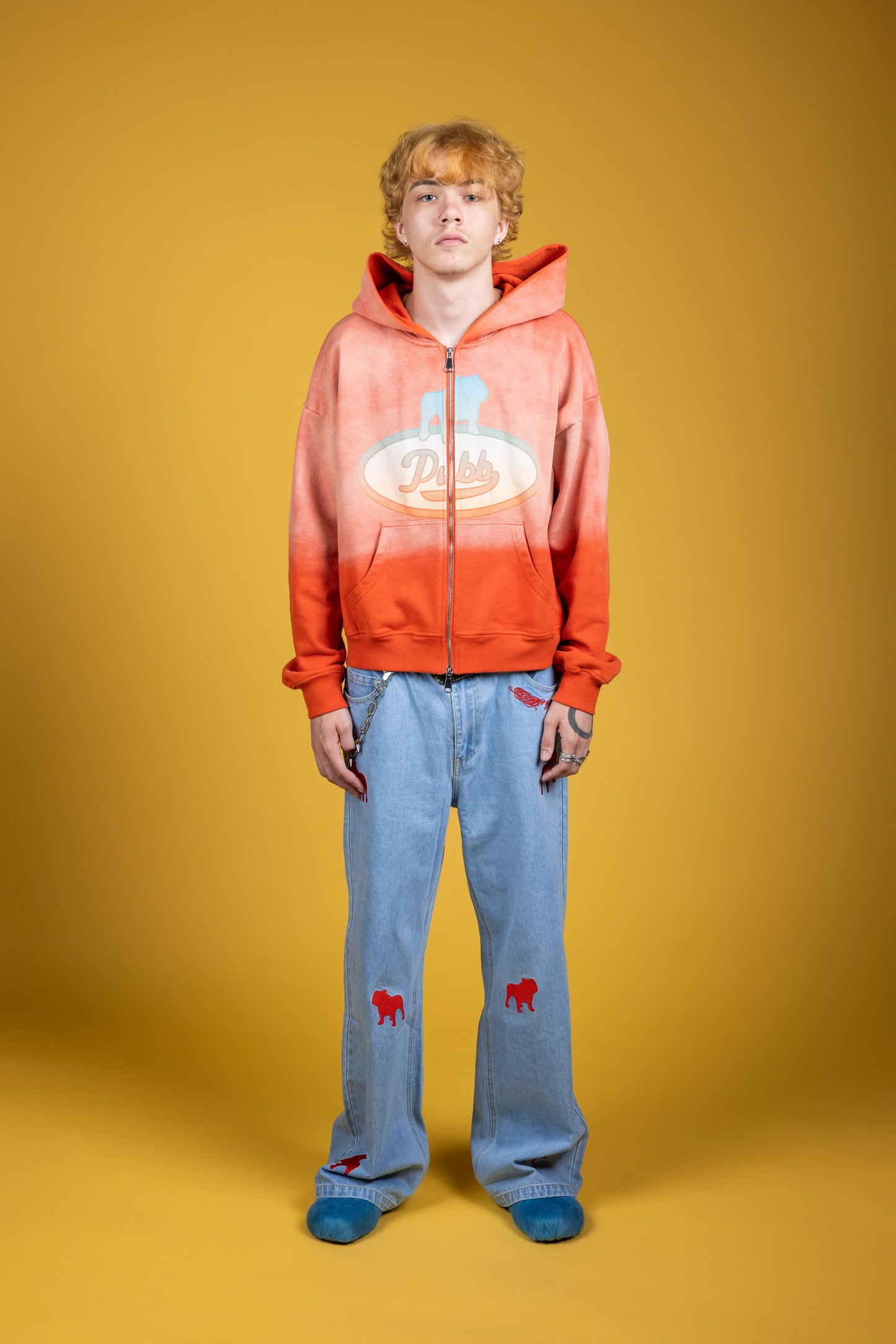 PUBB “FADE TO PEACH” ZIP UP
