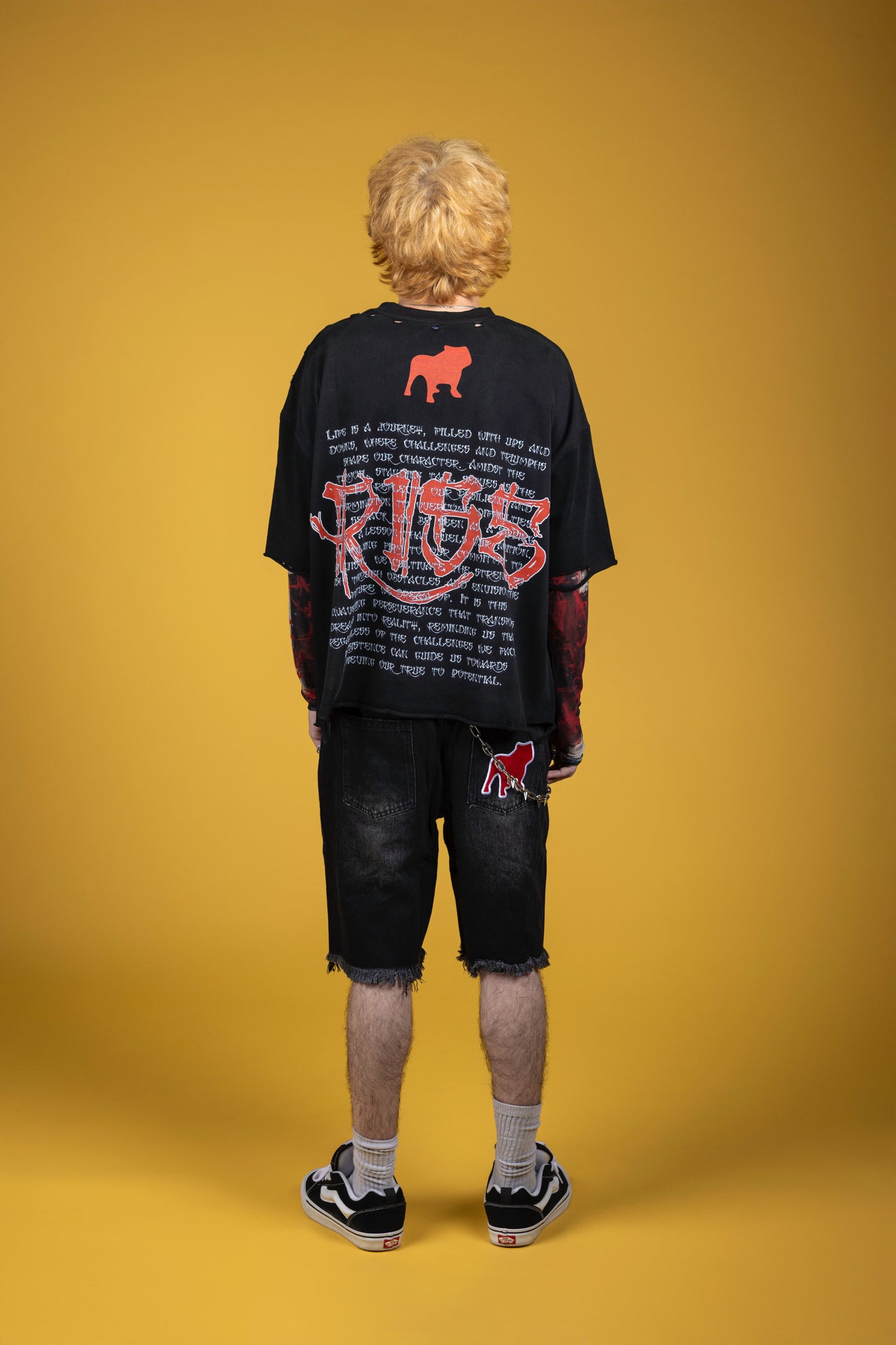 PUBB “HANDS OF ANGELS” SHIRT BLACK/RED WITH SLEEVES
