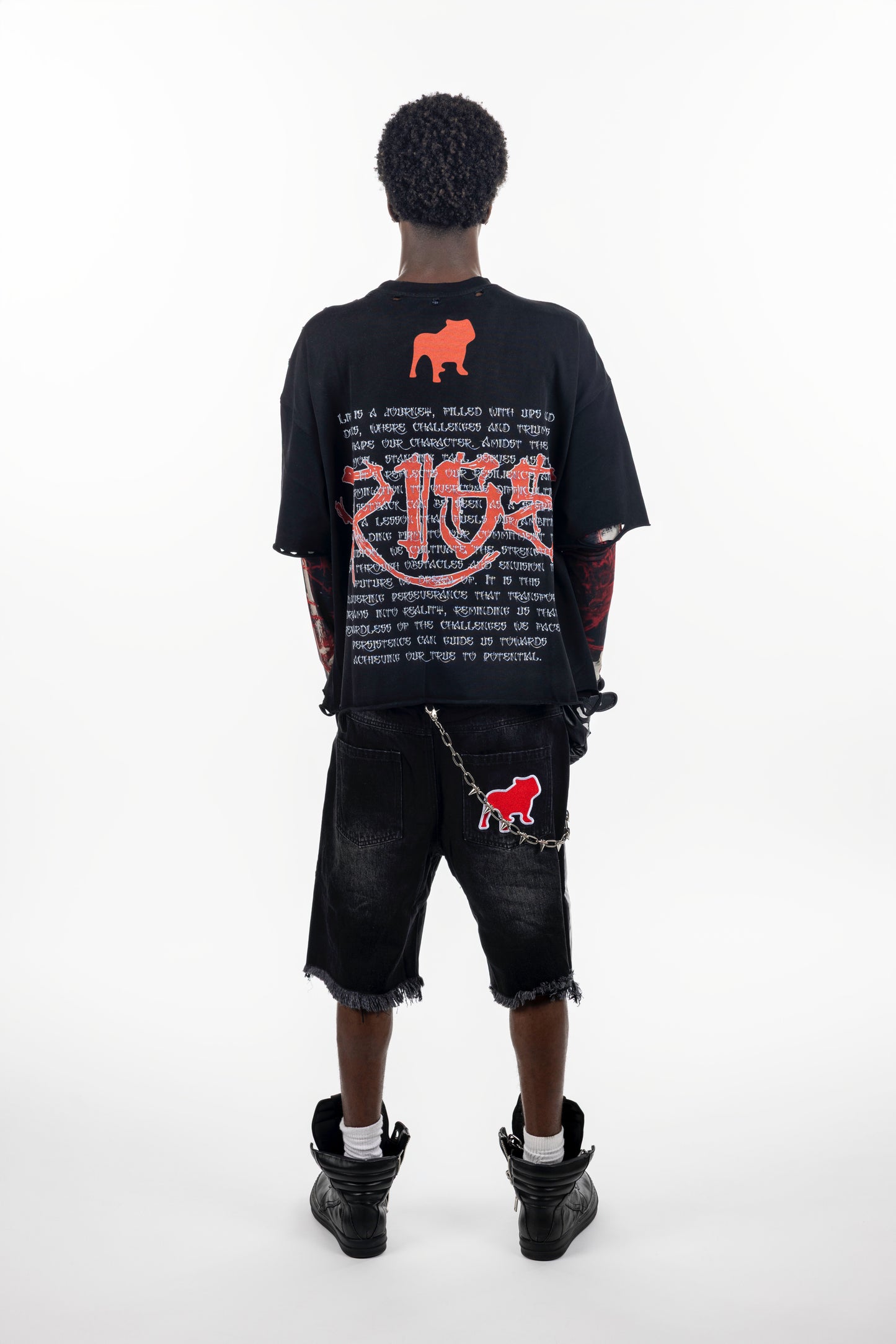 PUBB “HANDS OF ANGELS” SHIRT BLACK/RED WITH SLEEVES