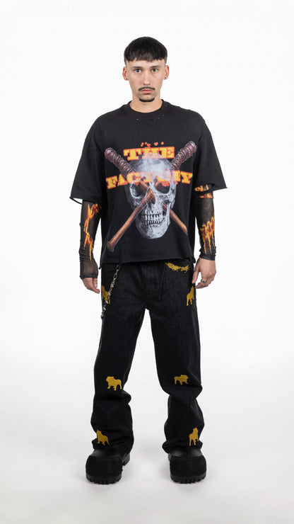 PUBB BIKER BOY WITH SLEEVES BLACK