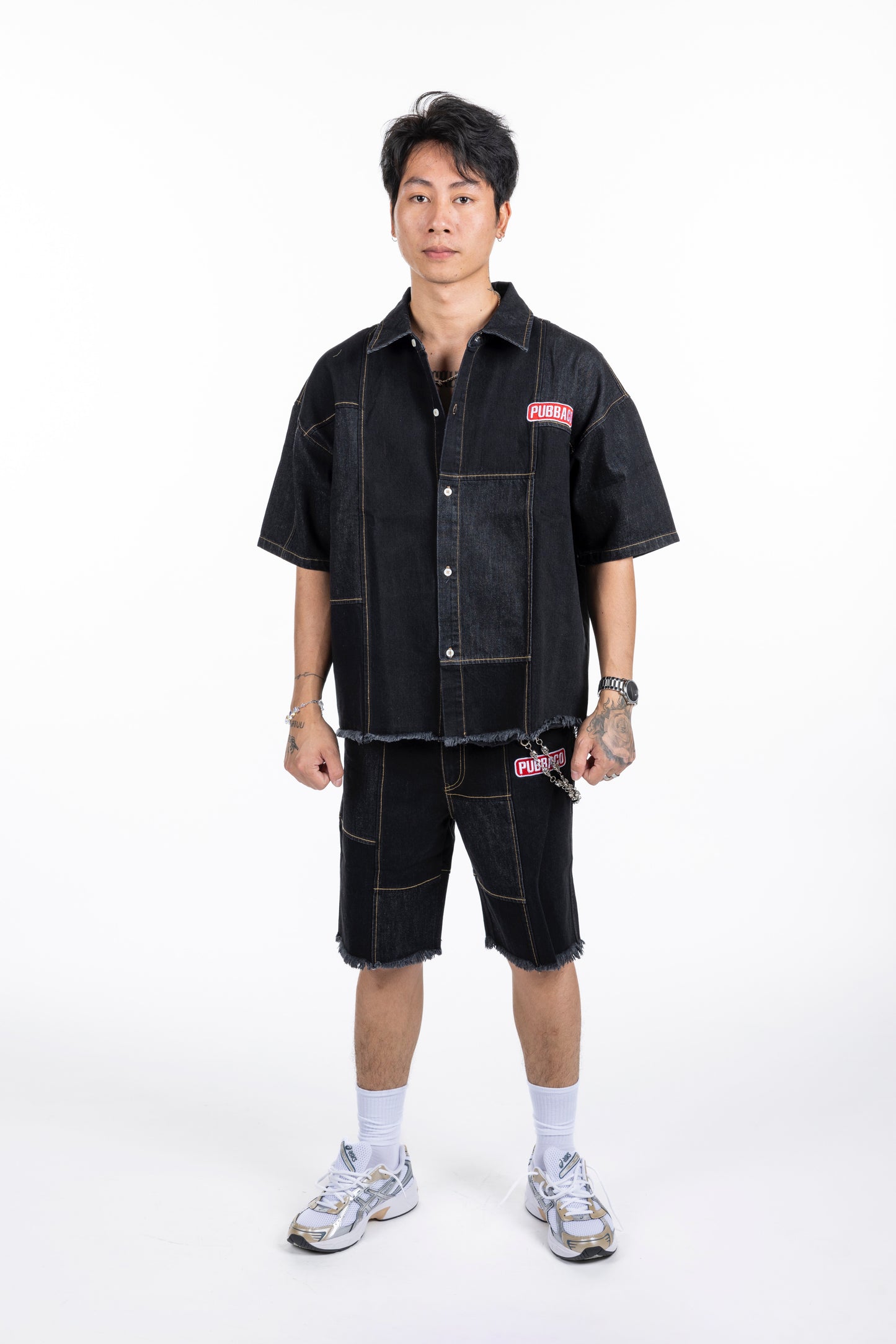 PUBBACO DENIM SUIT BLACK