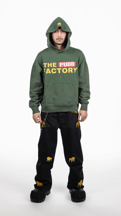 THE “PUBB” FACTORY HOODIE ASH GREEN
