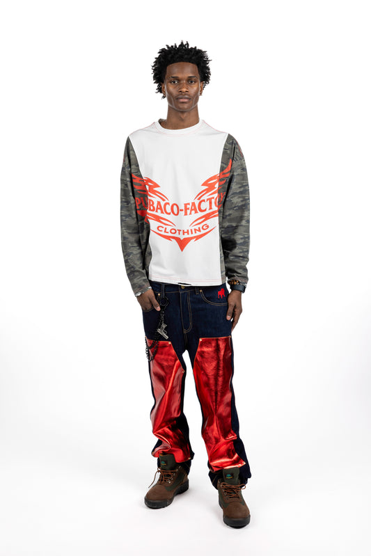 PUBBACO “BATTLE CREST” SHIRT WITH CAMO SLEEVES