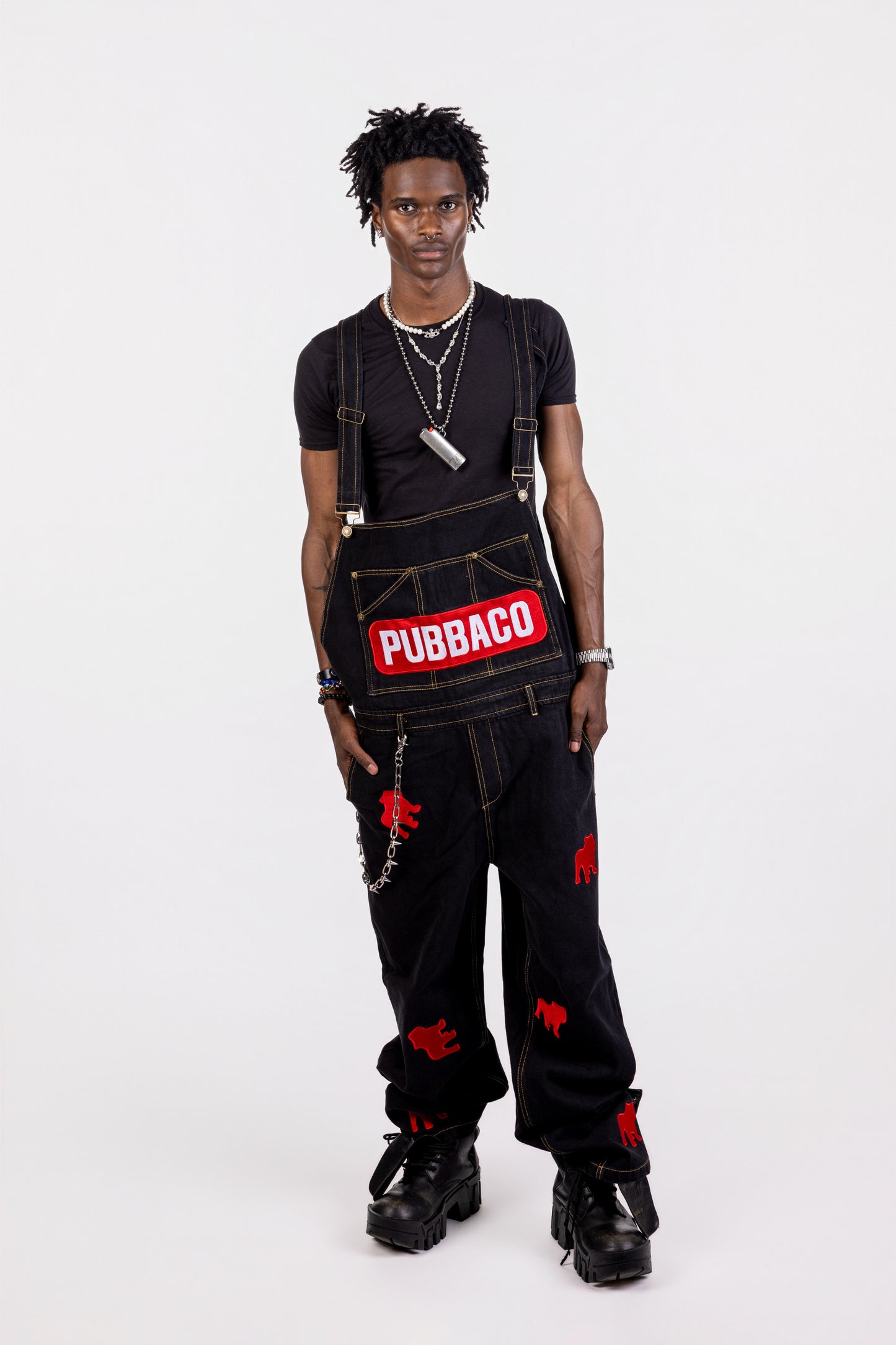 PUBBACO OVERALL BLACK/RED