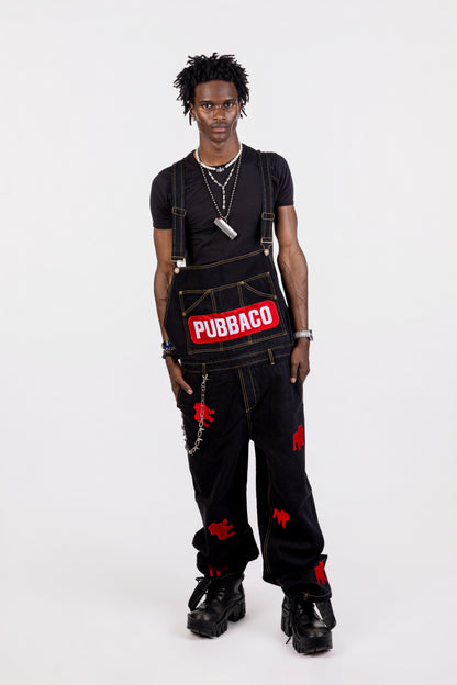 PUBBACO OVERALL BLACK/RED