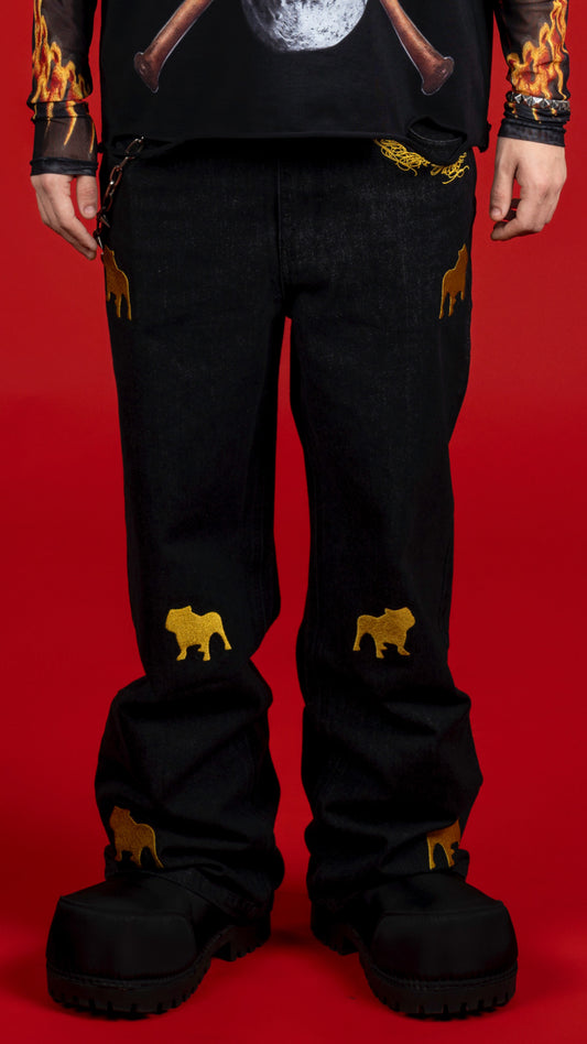 PUBB ROCKOUT DENIMS BLACK/YELLOW