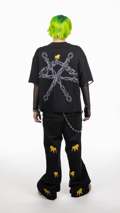 PUBB BIKER BOY WITH SLEEVES BLACK