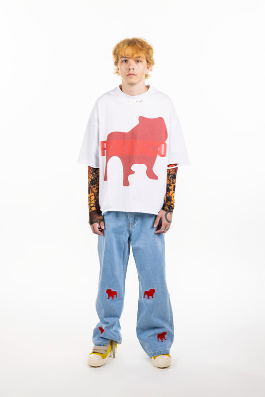 PUBBACO “BLURRED WORDS” SHIRT WITH SLEEVES