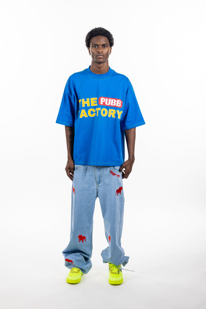 “THE PUBB FACTORY” SHIRT IN BLUE