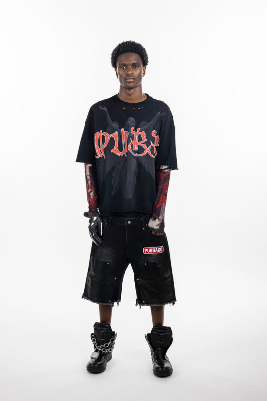 PUBB “HANDS OF ANGELS” SHIRT BLACK/RED WITH SLEEVES