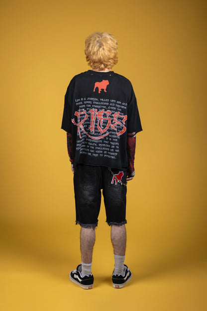 PUBB “HANDS OF ANGELS” SHIRT BLACK/RED WITH SLEEVES
